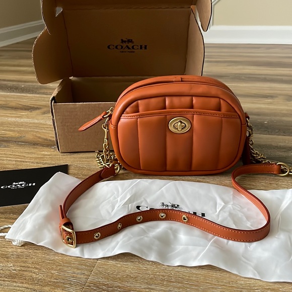 Coach Quilted Leather Camera Bag in Canyon